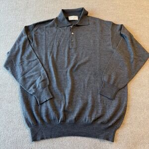 Vintage Gran Sasso Collared Mens Wool/Cashmere/Silk Blend Sweater Size‎ L